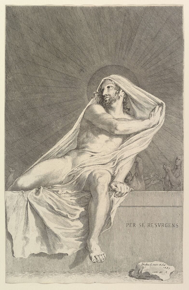 The Resurrection, Claude Mellan (French, Abbeville 1598–1688 Paris), Engraving 