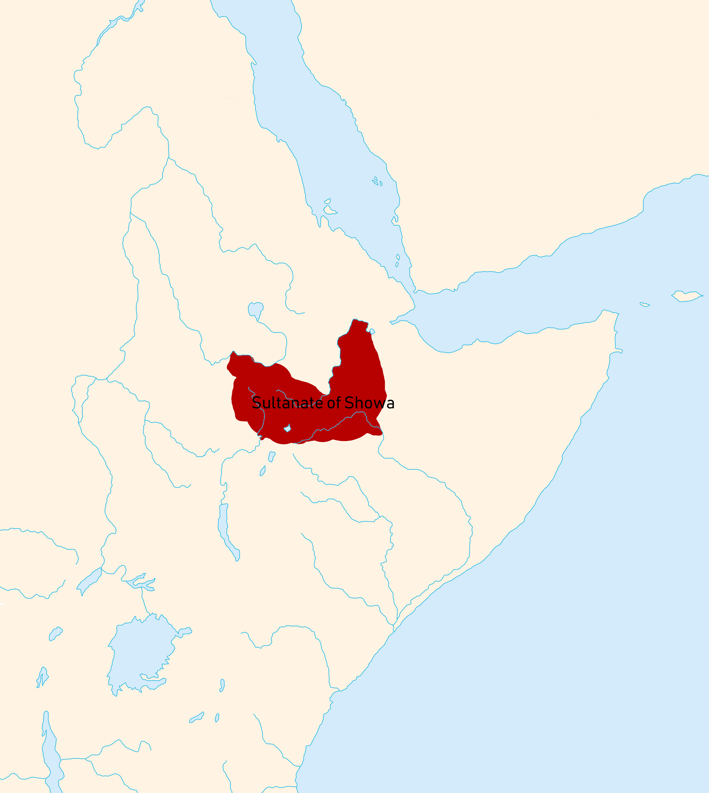 The Sultanate of Shewa at its height under Sulṭān Malasmaʿī.