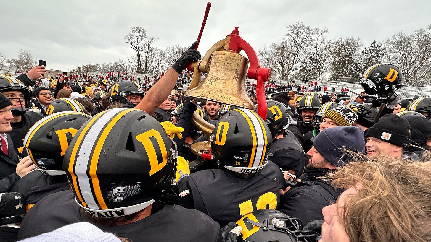 Tigers Reclaim Monon Bell and Repeat as NCAC Champs with 49-14 Win Over  Wabash - DePauw University