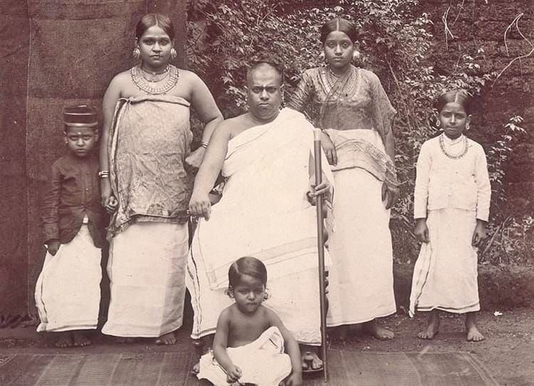 A Brahmin family in Kerala, 1902.