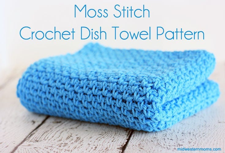 Free Moss Stitch Crochet Dish Towel Pattern. Love this stitch! Makes a beautiful design.