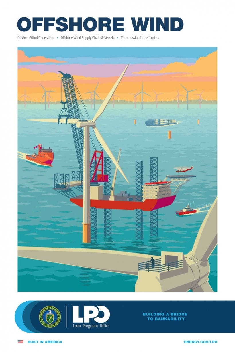 illustration of offshore wind farm construction