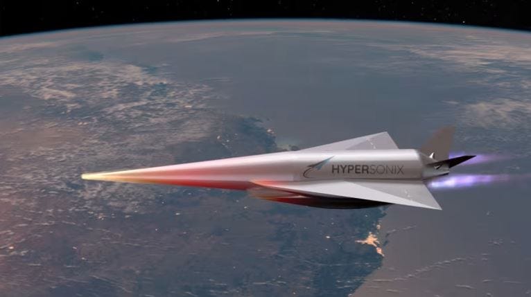 a hypersonic rocket is flying over the earth