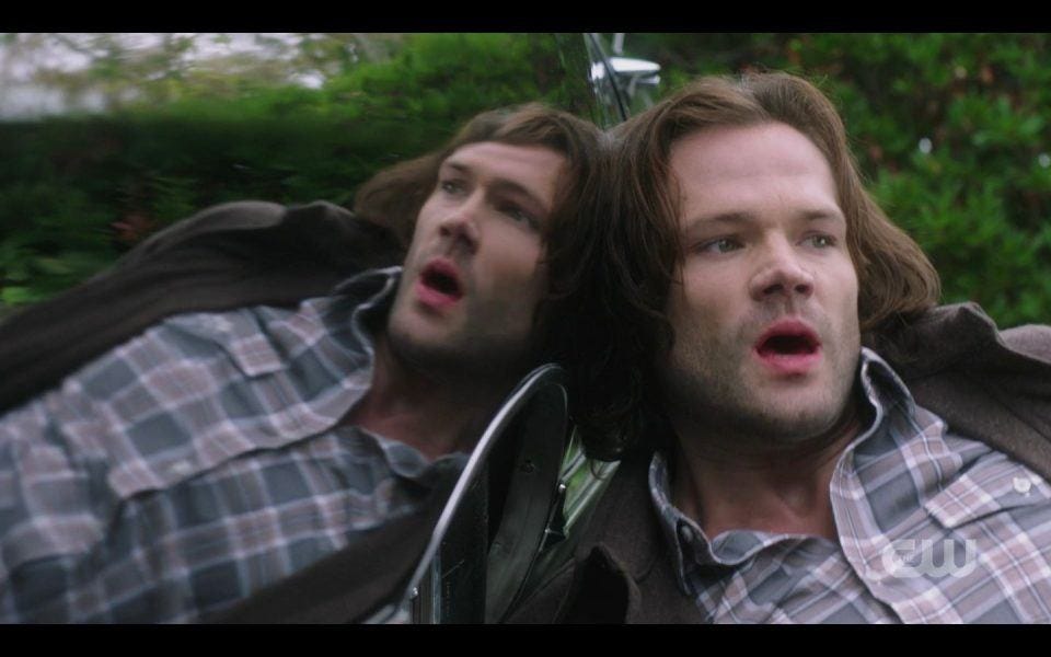 Sam Winchester knocked down by mom witch SPN 1506