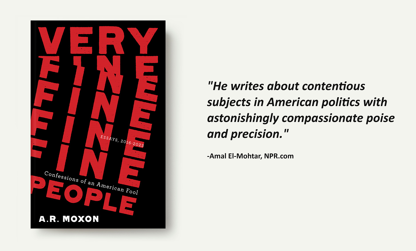 "He writes about contentious subjects in American politics with astonishingly compassionate poise and precision." -NPR