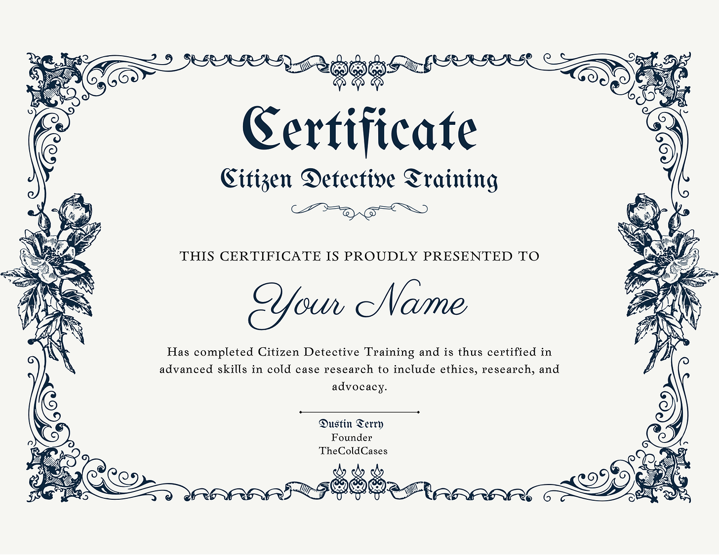 Citizen Detective Training