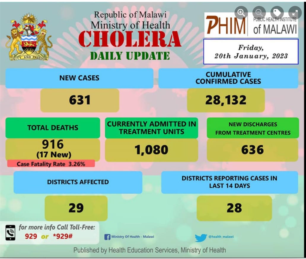 Cholera Daily Update