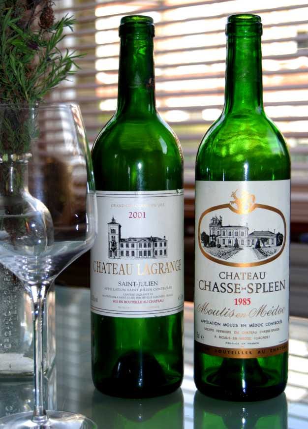 Ch. Lagrange 2001 and Ch. Chasse Spleen 1985