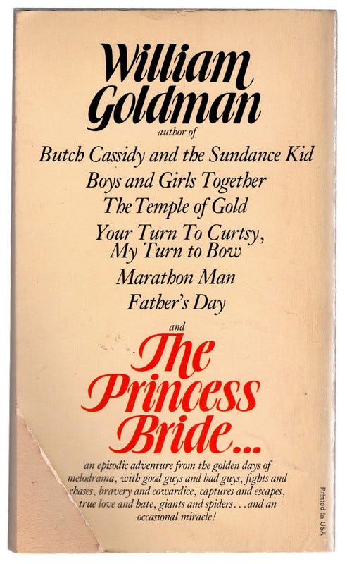 The Princess Bride by William Goldman (1974)