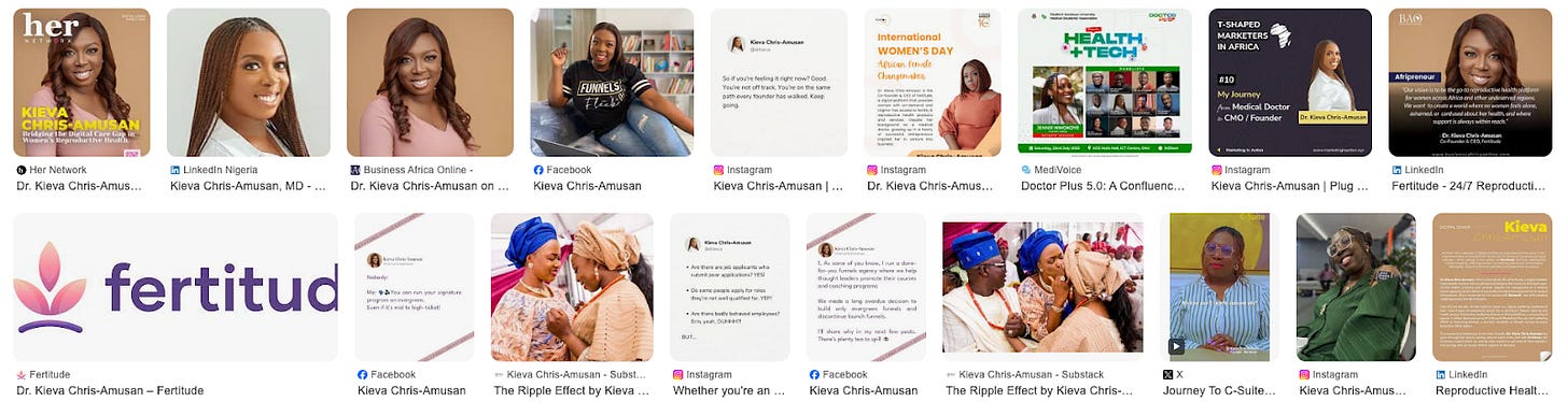 Dr Kieva using her platforms and personal brand to spread the good news of Fertitude.