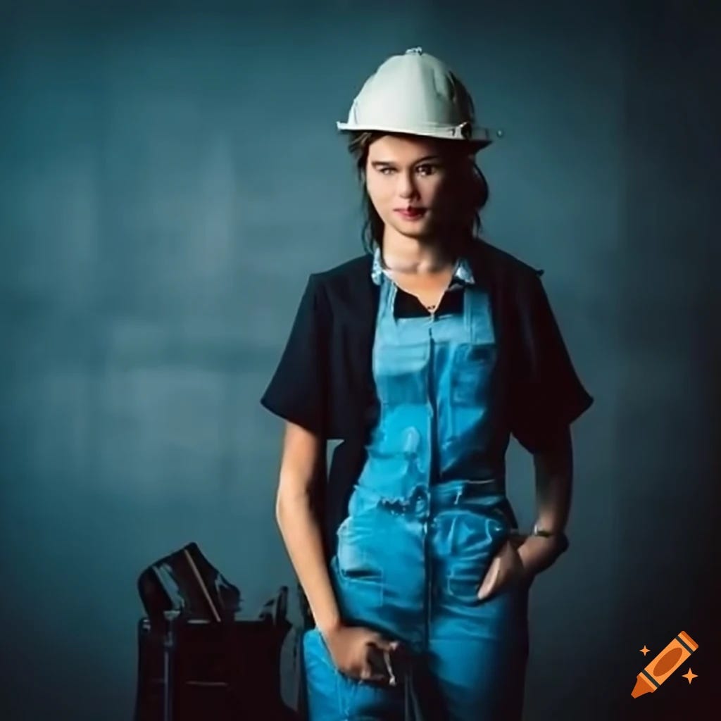 blue collar female worker