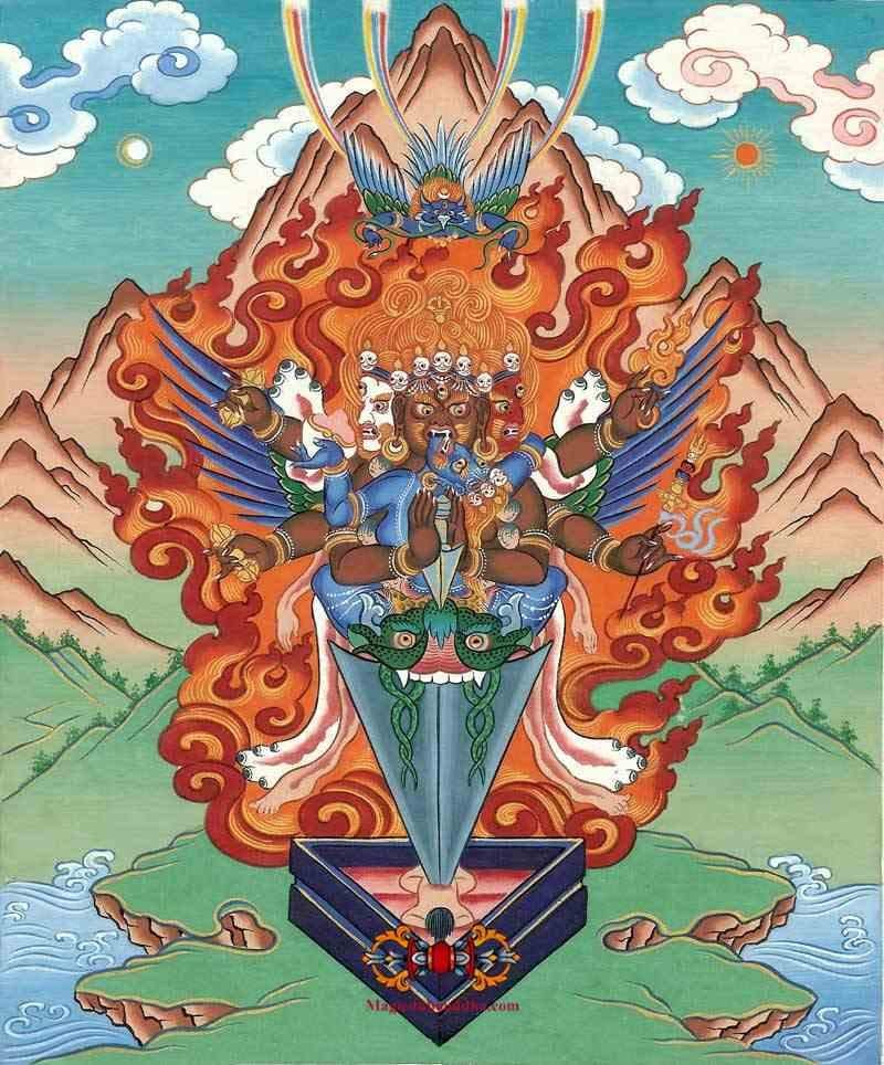 Vajrakilaya Mantra Amulet - Bhutanese Style | buddhas-magic