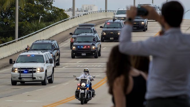 UPDATE: No arrests yet after student threw wood at Trump motorcade