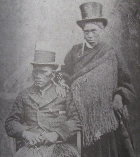 King Tawhiao and his wife, Poihire.