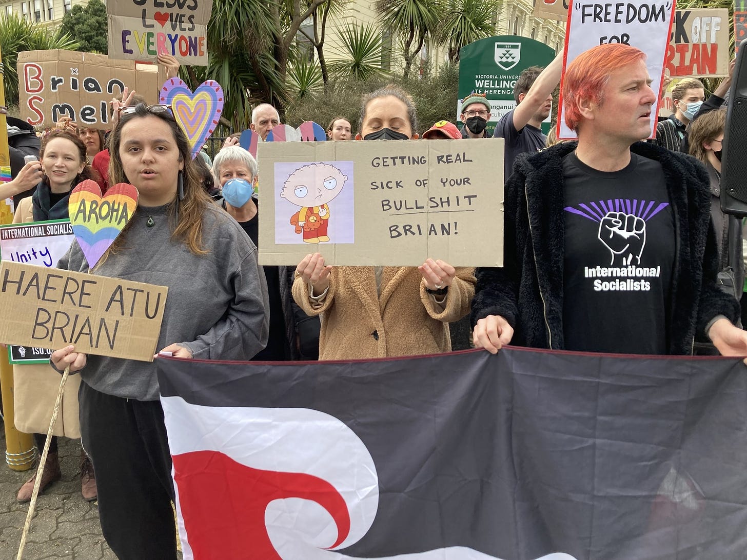 Counter-protesters. Photo / Melissa Nightingale