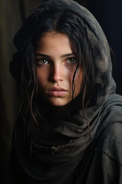 Premium Photo | Sad beautiful Arab girl wearing hijab portrait of serious  Palestinian young woman Middle Eastern teen looking at camera Concept of  muslim character youth war beauty problem headshot Generative AI