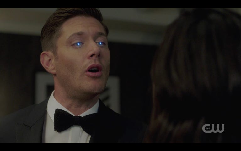 jensen ackles blue eye demon michael sucks out melanie