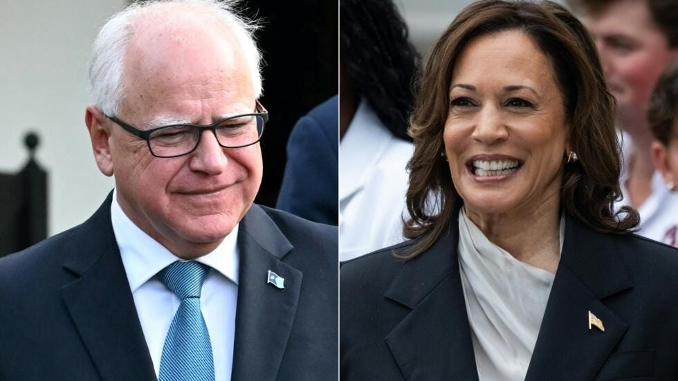 Kamala Harris picks Minnesota Governor Tim Walz as running mate, US media  report