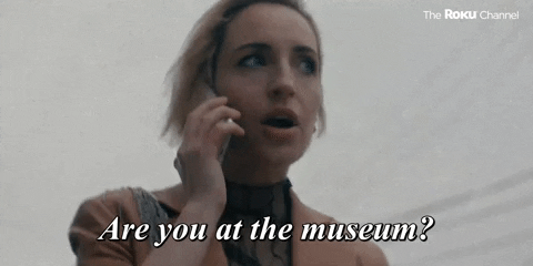 museum worker panicking