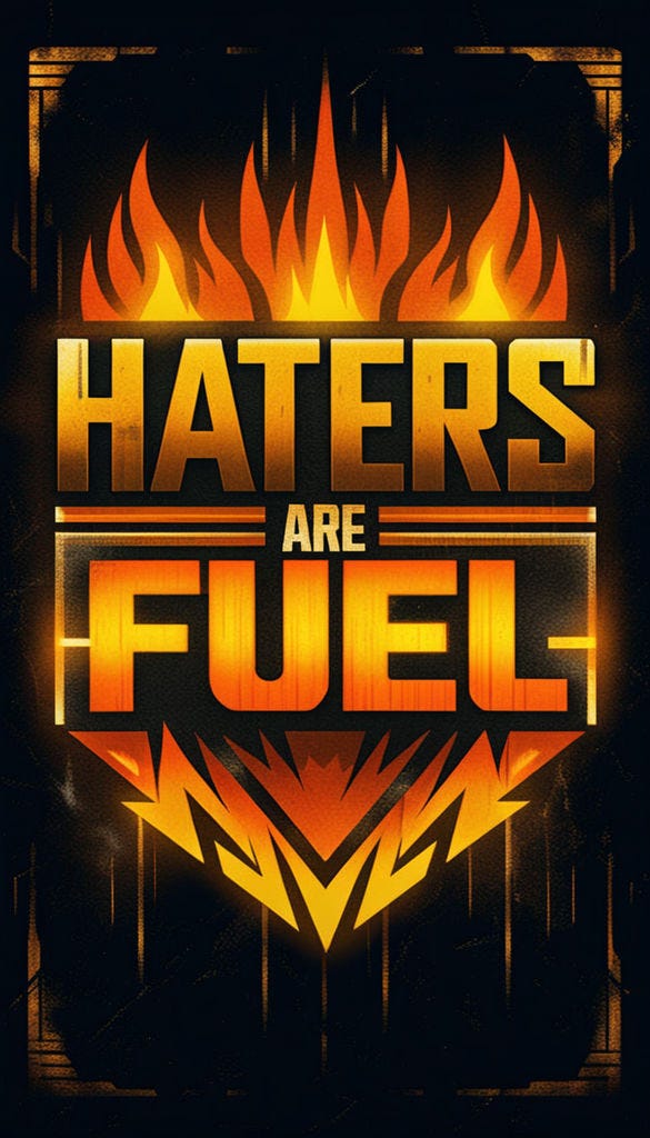 Prompt: Haters are Fuel