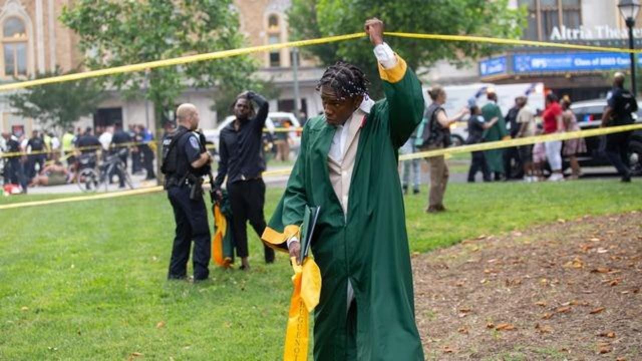 Witness recalls shooting outside Virginia high school graduation: "Total  chaos" - CBS News
