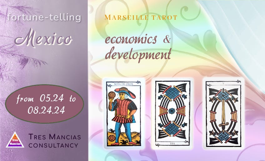 Marseille Tarot for Mexico (from 05.24 to 08.24.24). Fortune-telling and forecasting in Tres Mancias Consultancy.