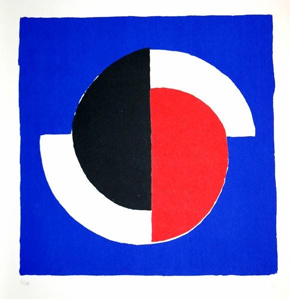 Composition Red, Blue, Black, White, 1964 - Sonia Delaunay