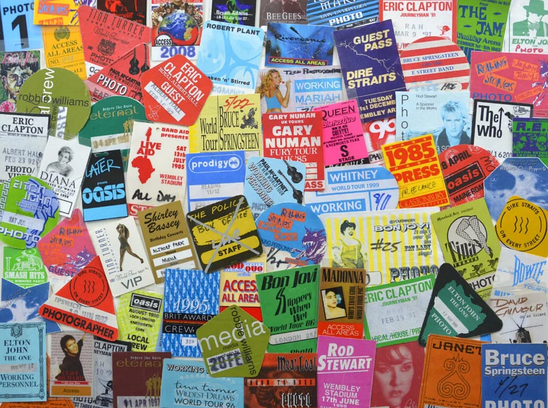An image of artists gig leaflets