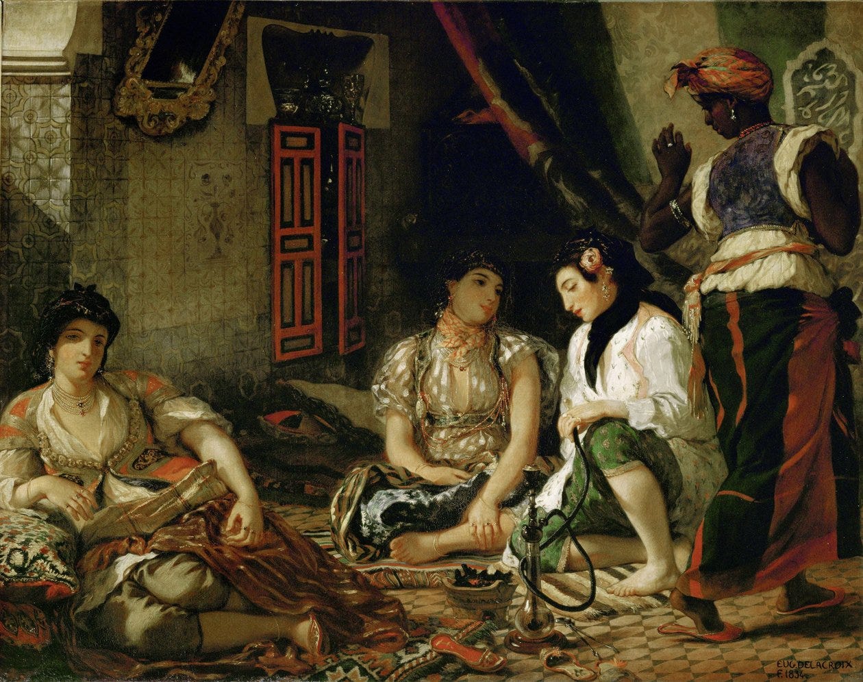 The Women Of Algiers In Their Apartment by Ferdinand Victor Eugene Delacroix
