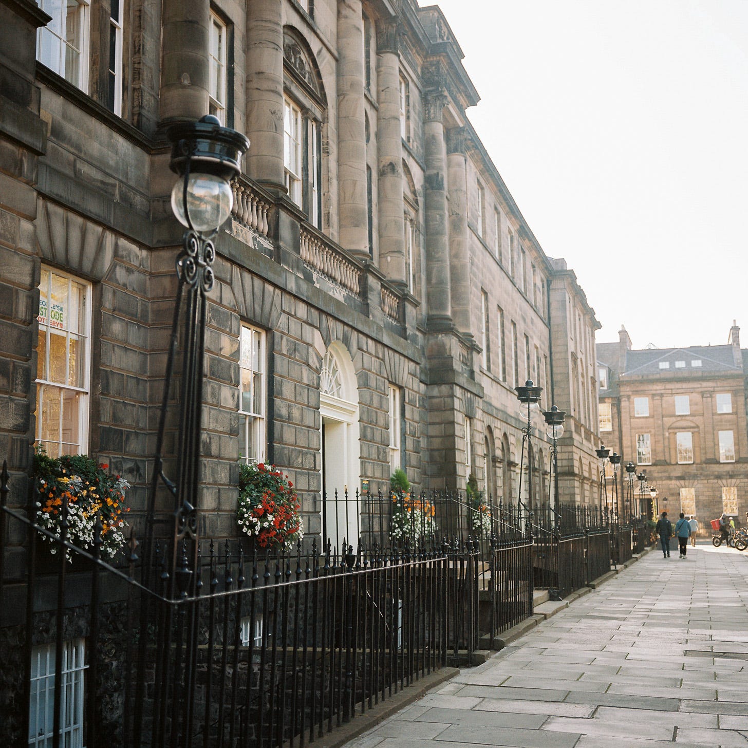 Photo of Edinburgh's stone rowhouses