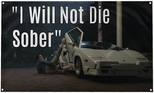 Amazon.com: Banger - The Wolf Of Wall Street "I Will Not Die Sober" Crashed Lamborghini  Lambo Scene Funny Movie Leonardo Dicaprio Jordan Belfort Motivational  Inspirational Office Gym Wall Colllege Dorm Room Decor