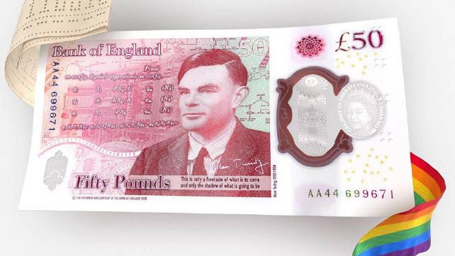 New £50 note: Alan Turing banknote celebrates 'his achievements, and the  values he symbolises' | UK News | Sky News