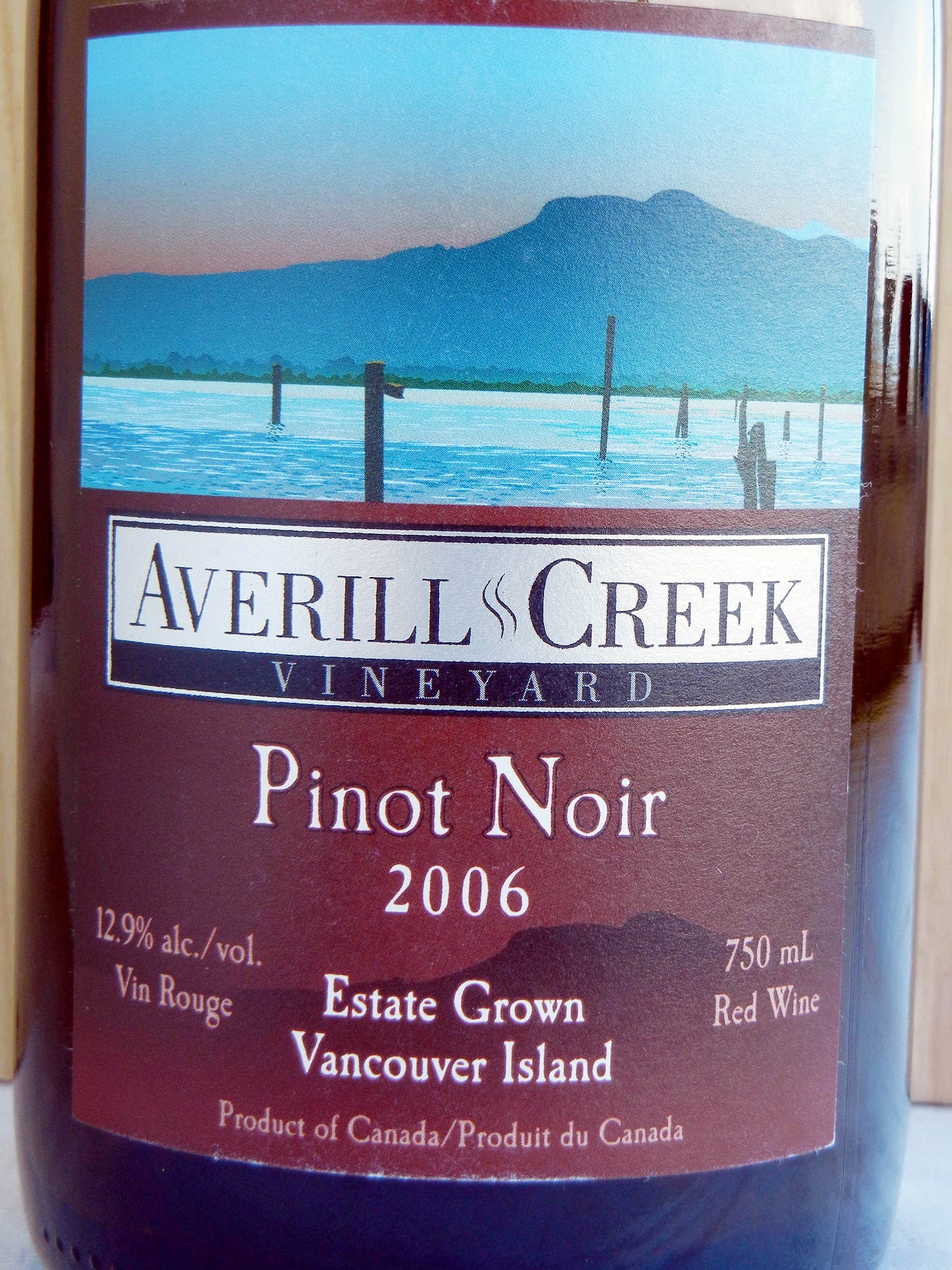 Averill Creek Pinot Noir 2006 Label - BC Pinot Noir Tasting Review 12