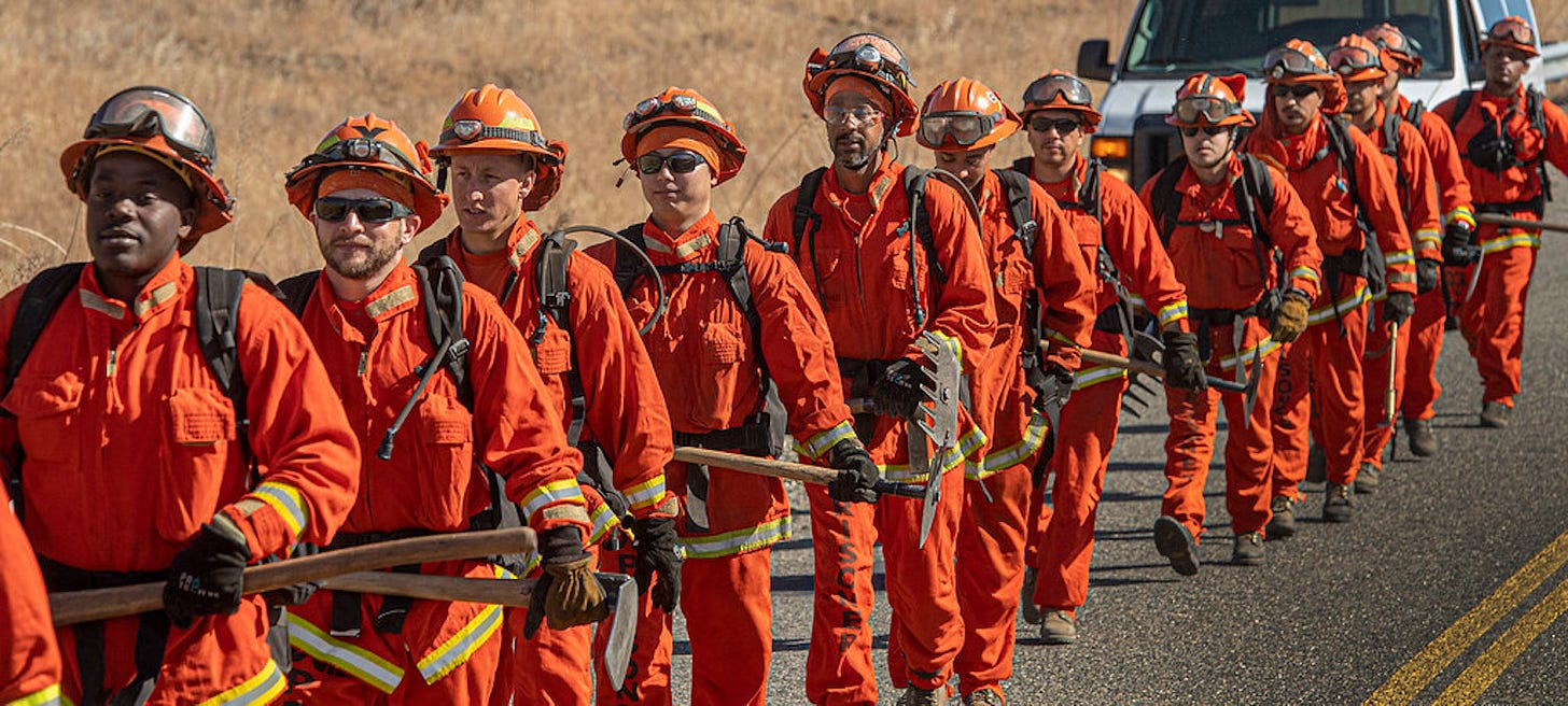 Inmate firefighters still denied visitors at camps in California