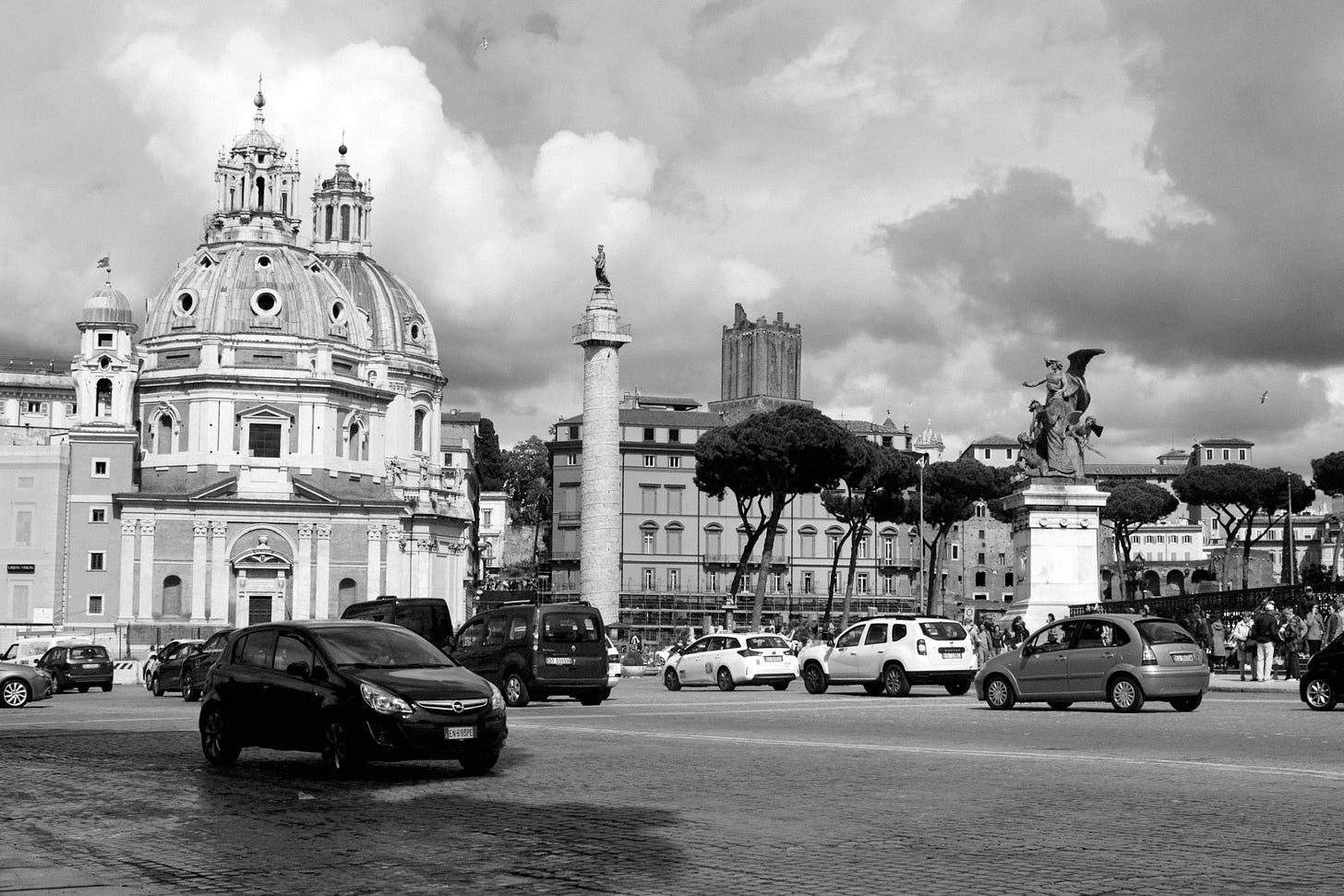 Rome Italy car Italian cathedral landmark 