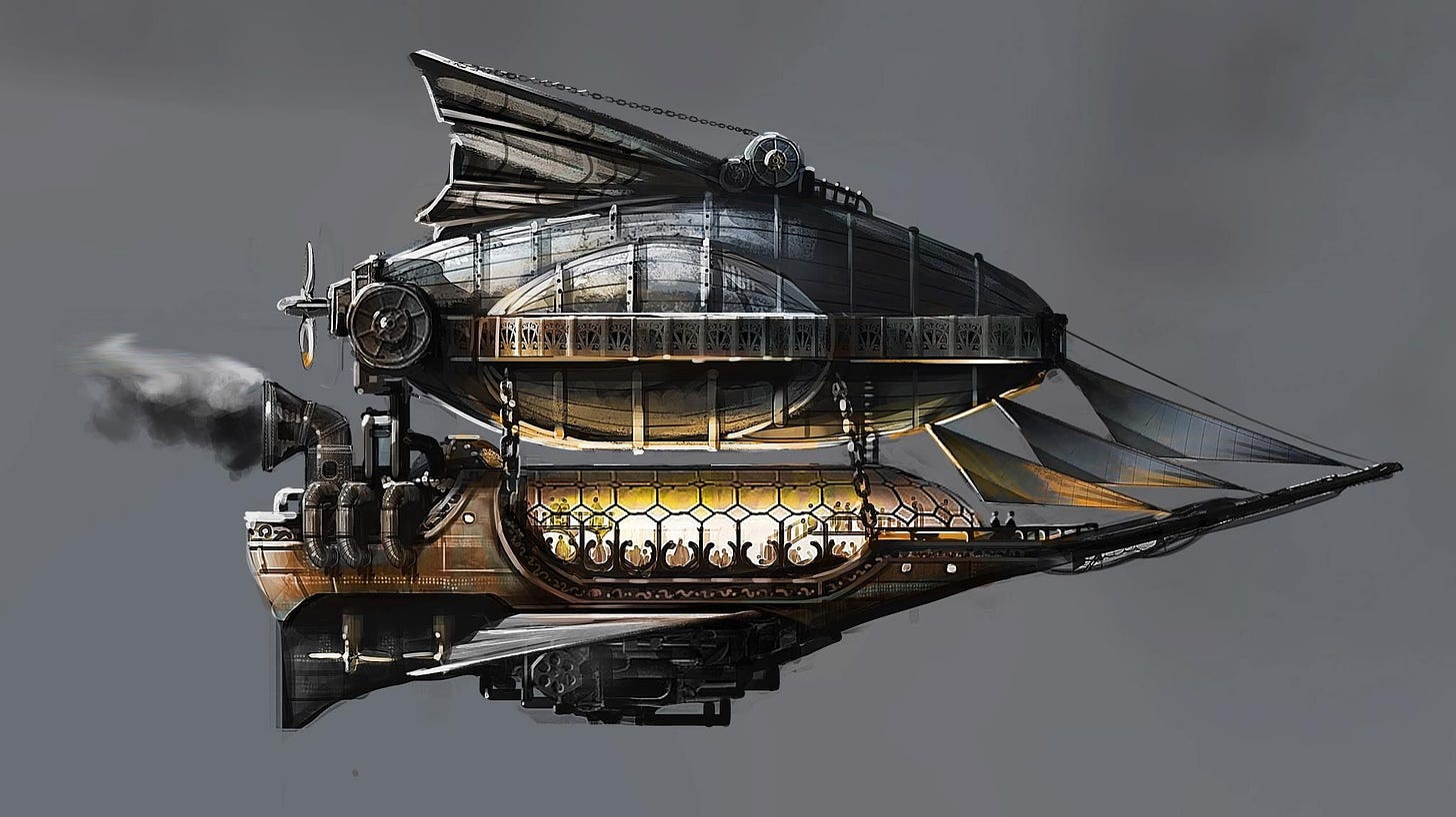Lantern City airship. Hope this show is as good as the production materials they showed so far ...