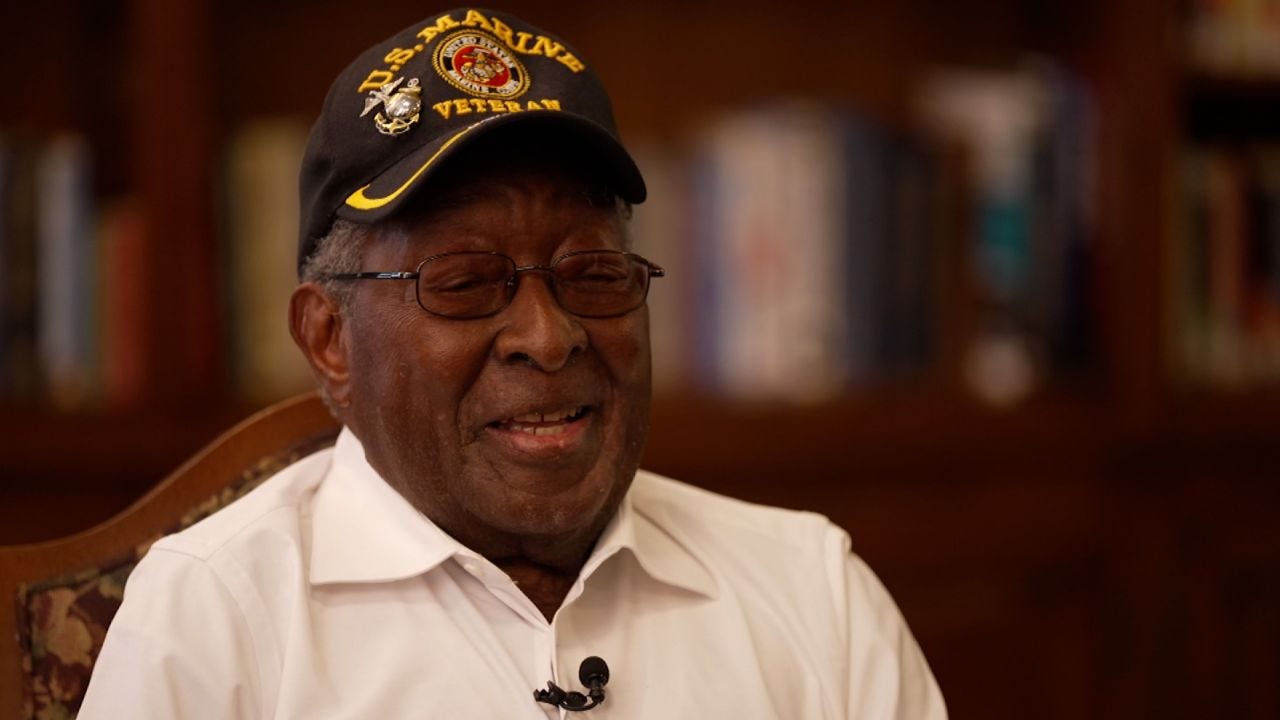 Lee Vernon Newby Jr., 100, was one of the first Black members of the Marine Corps.