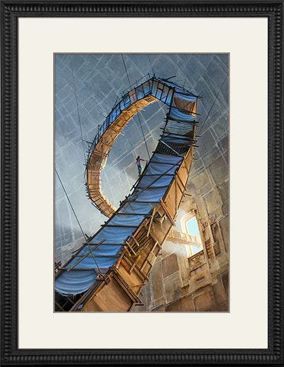 LUMEN 9, Signed Open Edition Giclée. Conservation Framing with Acid-free Mat, Archival Plexiglass, and Wood moulding.