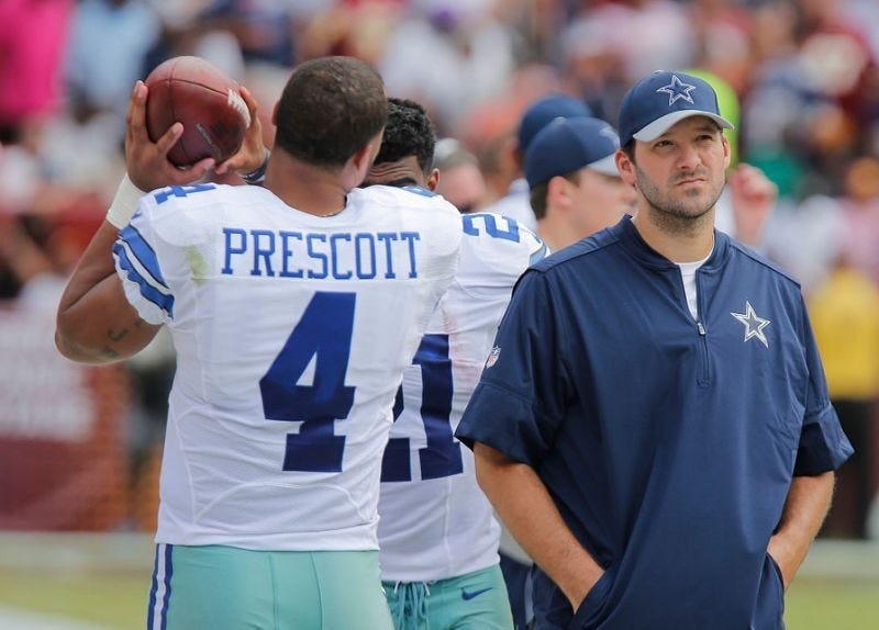 tony romo fine for cowboys sidelines