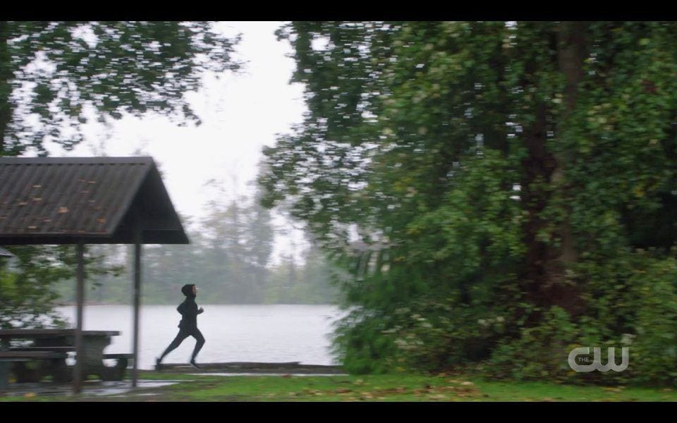 Sam Winchester jogging in the park SPN 1506