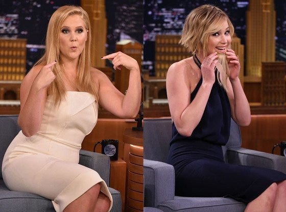 jennifer lawrence amy schumer not letting globes get between them 2015 gossip