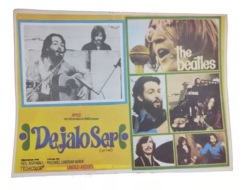 Cartel De Cine Dejalo Ser (let It Be) The Beatles | Envío gratis