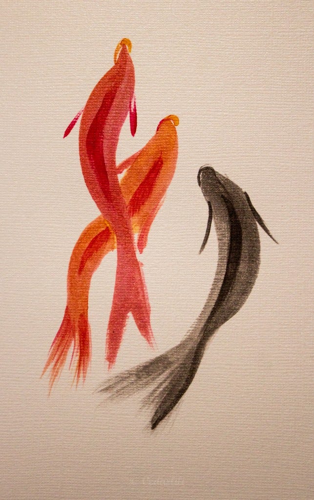 Koi sumi style