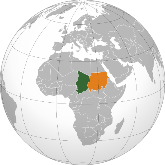 File:Chad Sudan Locator (orthographic projection).svg