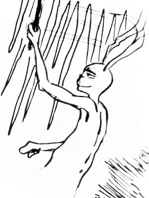 Illustration of Bunnyman from the BUNNYMAN BOOK illustrated novel