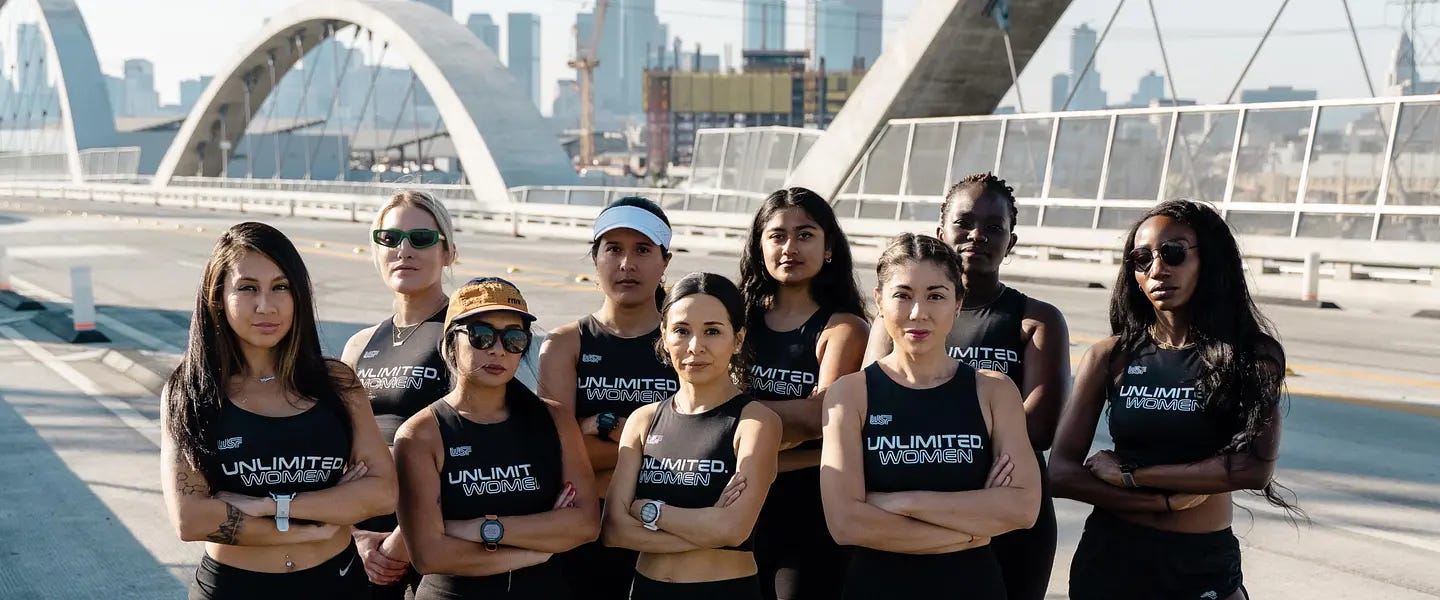 The Unlimited Women on the sixth street viaduct bridge in downtown los angeles