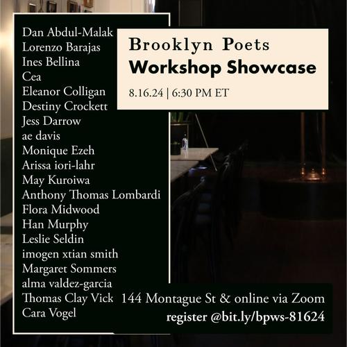 Brooklyn Poets showcase flyer