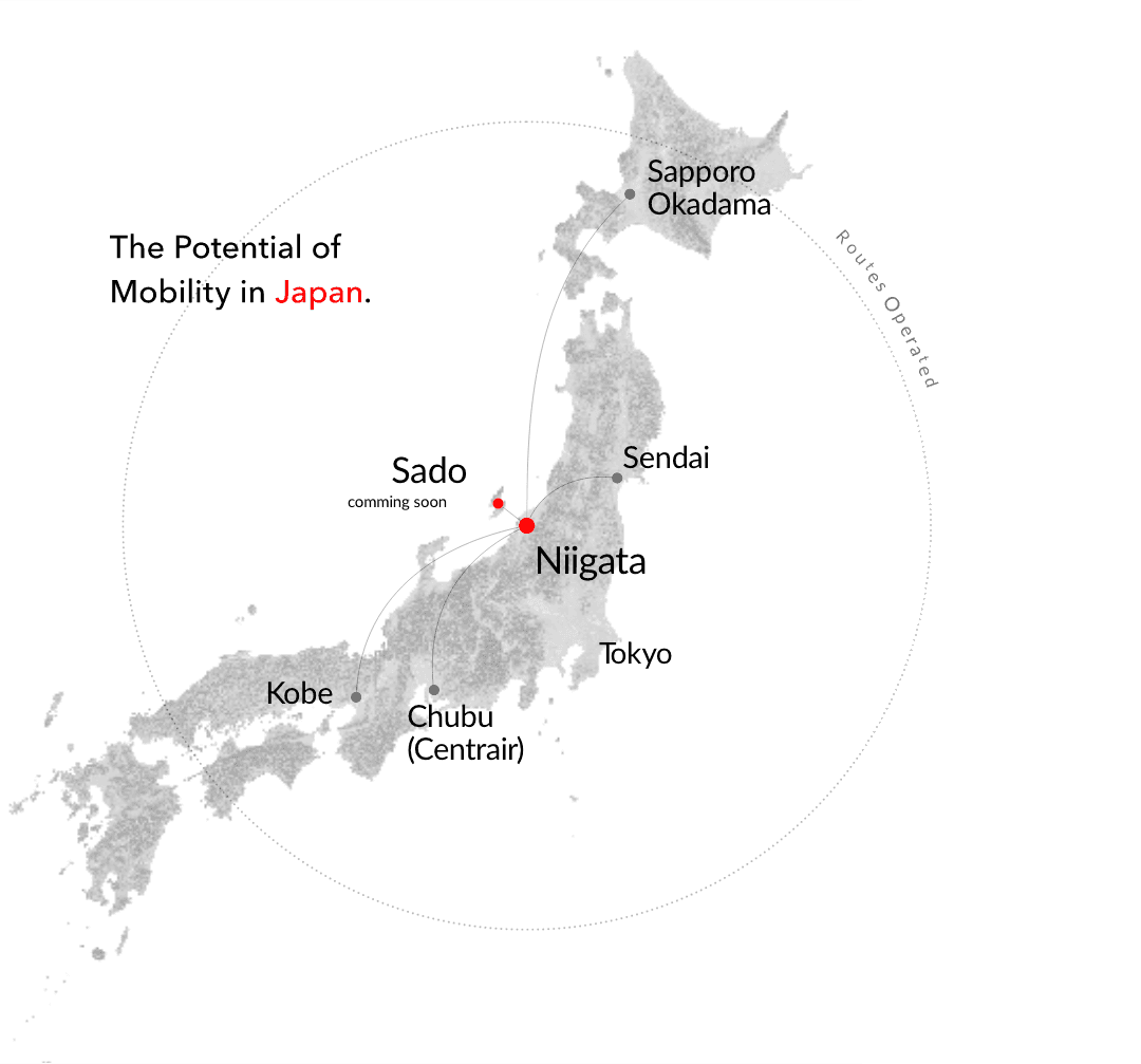 就航予定路線図