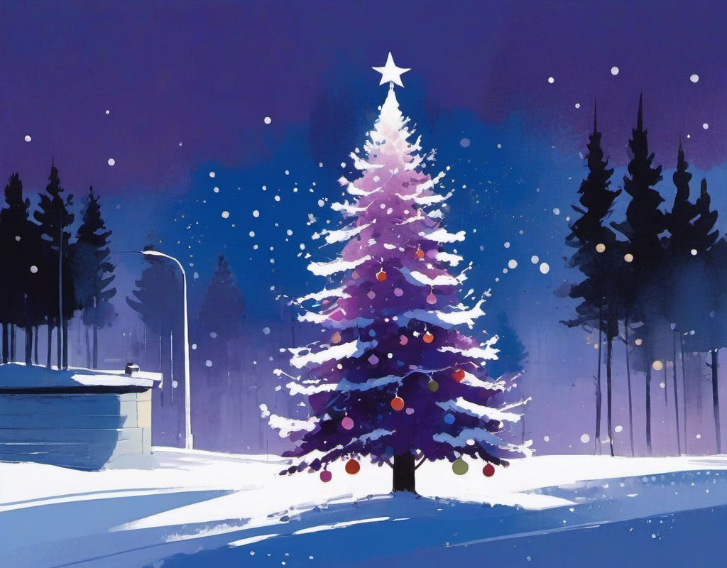 Ilustración de un árbol de Navidad