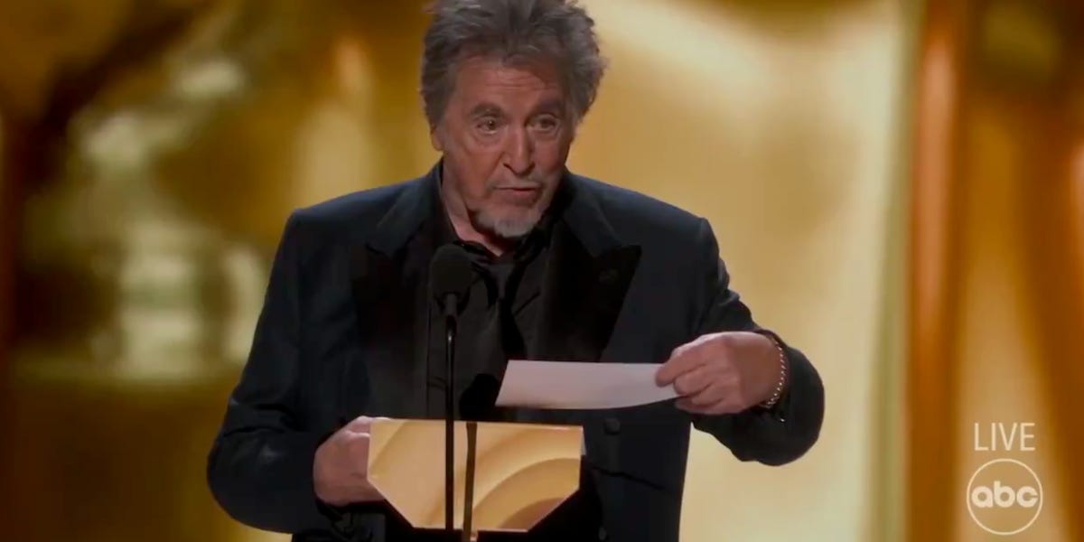 Al Pacino e il suo goffo annuncio del vincitore dell'Oscar per il miglior  film - Il Post